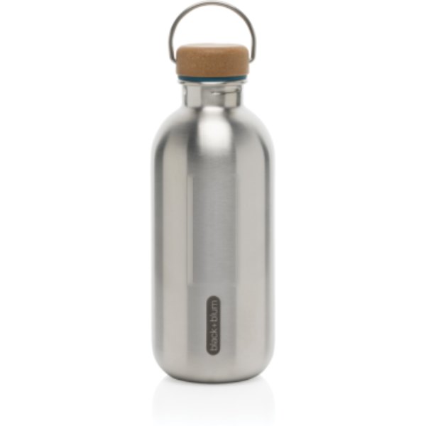 Black+Blum Stalen Water Fles 600ml — drukvlak artikel voorzijde