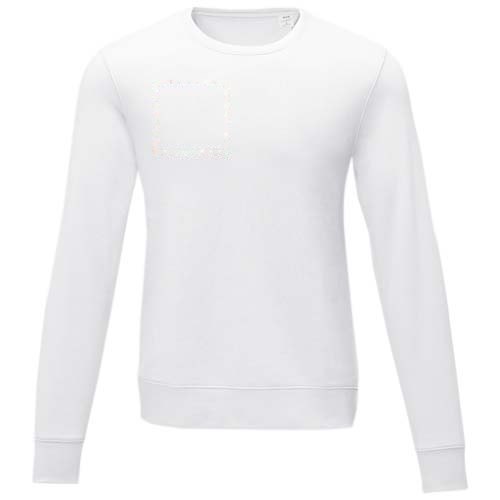 Charon 240 g/m² heren sweater met crewneck — drukvlak rechter borst