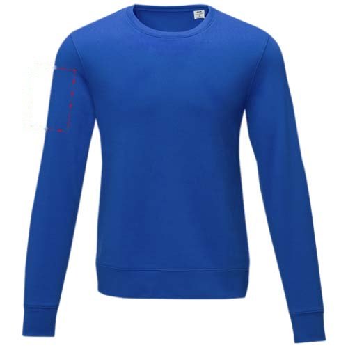 Charon 240 g/m² heren sweater met crewneck — drukvlak rechter bicep