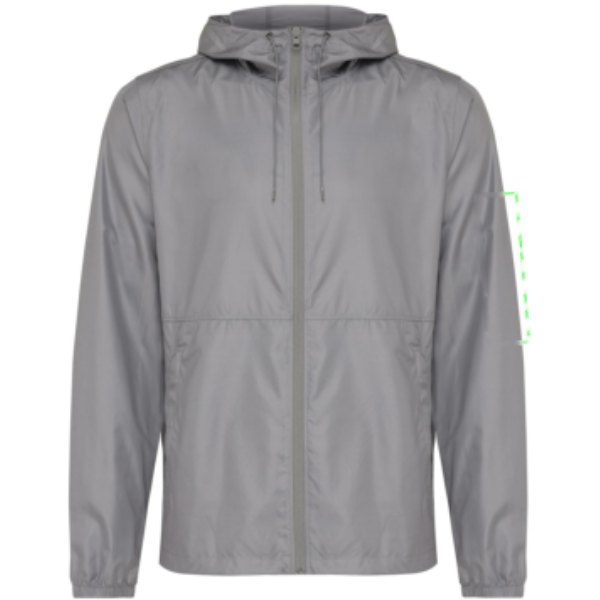 IQONIQ Logan gerecycled polyester lichtgewicht jas — drukvlak mouw links