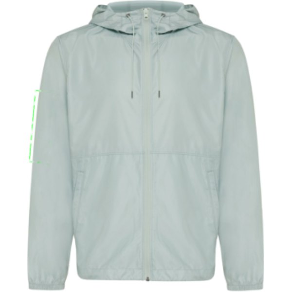 IQONIQ Logan gerecycled polyester lichtgewicht jas — drukvlak mouw rechts