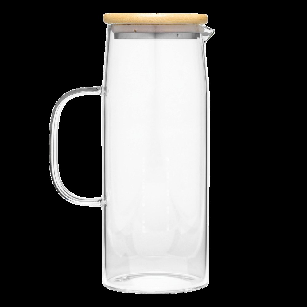 BAMBOO PITCHER - Glazen karaf — drukvlak op de rechts zijde van de handvat