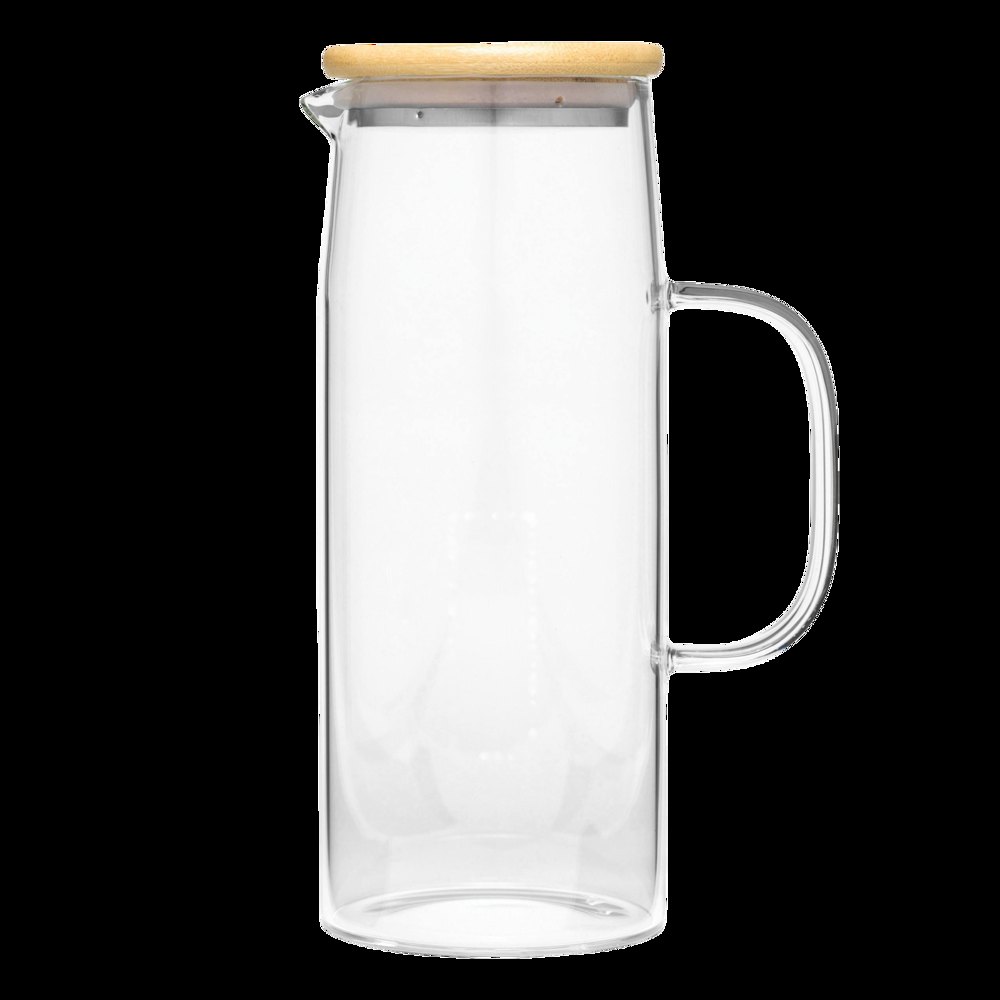 BAMBOO PITCHER - Glazen karaf — drukvlak op de links zijde van de handvat