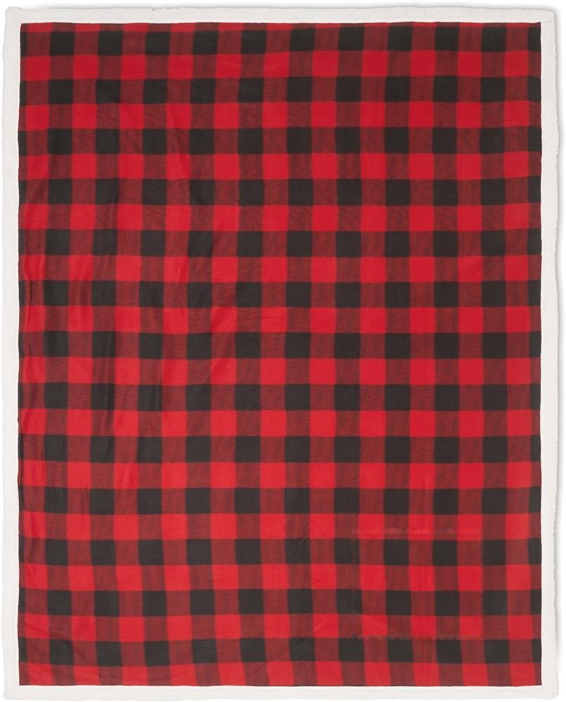 SHERMATT - RPET sherpa fleecedeken — drukvlak blanket