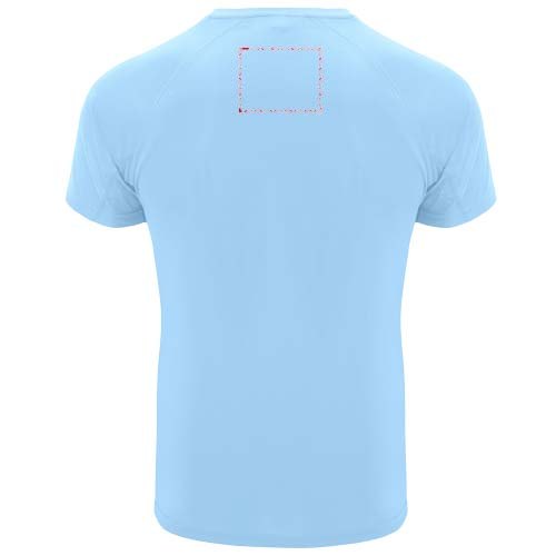 Bahrain 135 g/m² sportshirt met korte mouwen voor kinderen — drukvlak hoog op de achterzijde