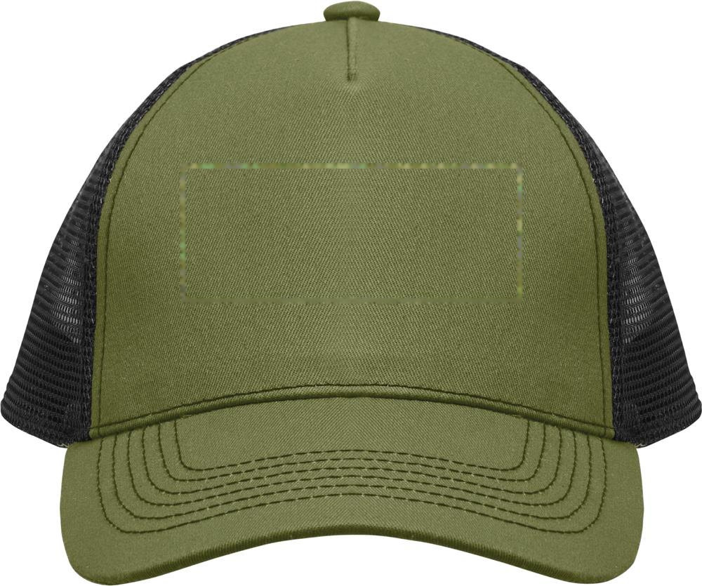 BLIST - 5 panelen trucker cap — drukvlak voorzijde