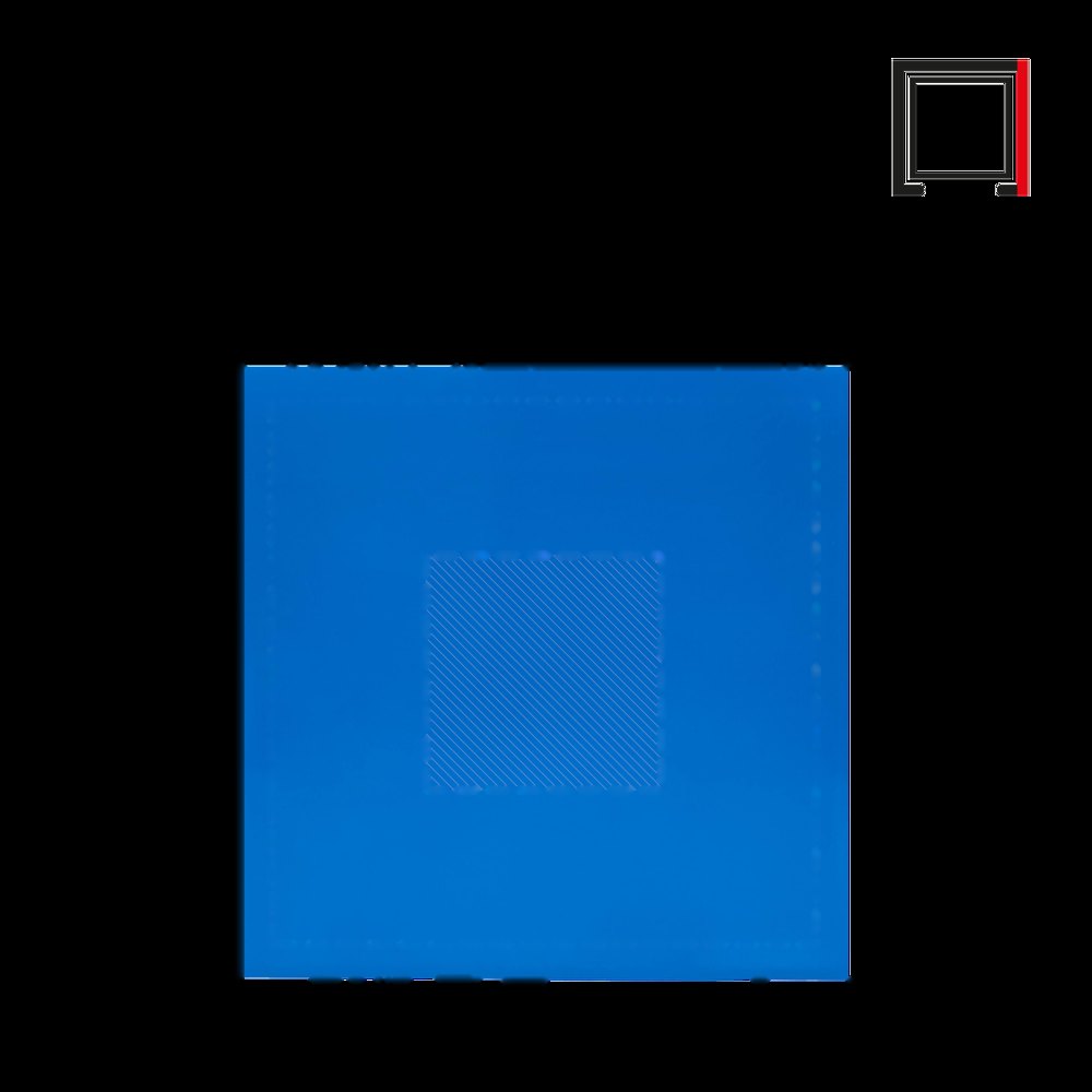 NEVER FORGET - Notitieblocbox — drukvlak gecentreerd op de rechts zijde van de doos