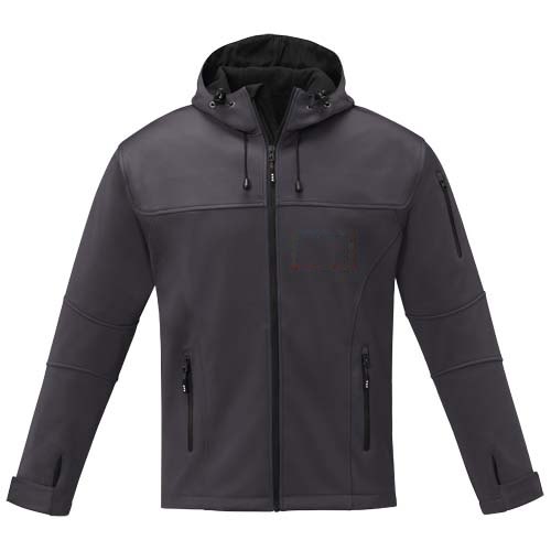 Match softshell heren jas — drukvlak linker borst