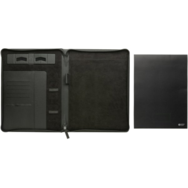 Swiss Peak Heritage RCS rPU A4 portfolio met rits — drukvlak notitieboek