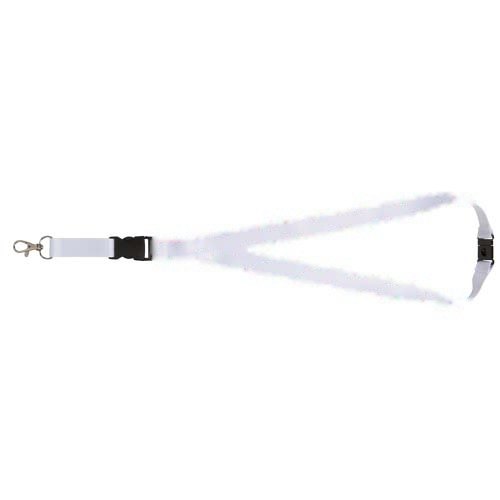 Balta sublimatie lanyard met safety breakaway sluiting en gesp — drukvlak rondom, rug