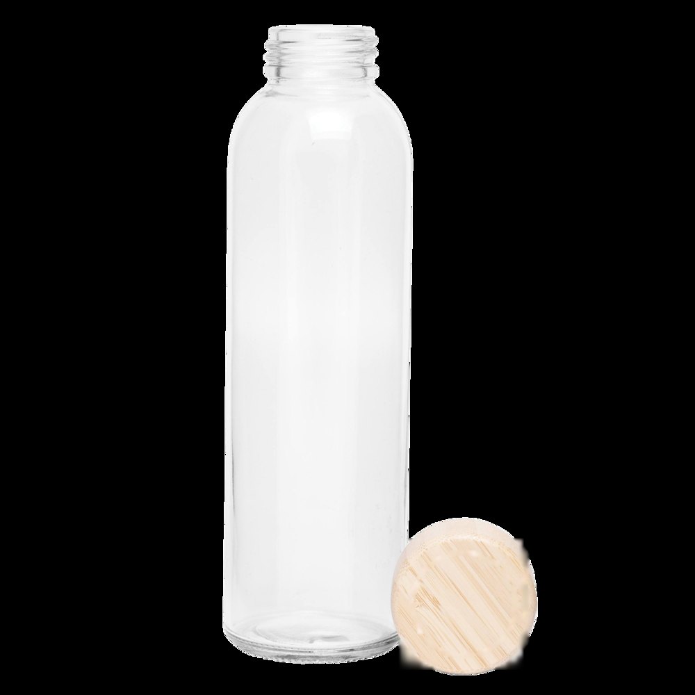 DEEPLY - Glazen fles — drukvlak gecentreerd op de deksel
