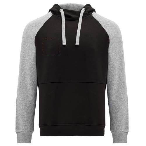 Badet 280 g/m² unisex tweekleurige hoodie — drukvlak rechter borst