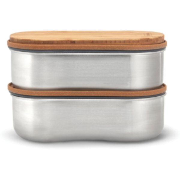 Black+Blum Stainless Steel Dubbele Bento Box — drukvlak artikel voorzijde