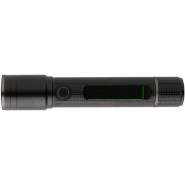 Gear X RCS gerecycled aluminium USB-oplaadbare zaklamp — drukvlak zaklamp