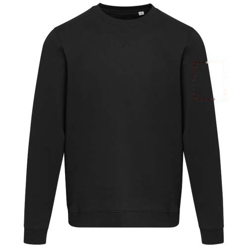 Jasper 280 g/m² unisex OCS gecertificeerde organische gerecyclede trui met ronde hals — drukvlak linker bicep
