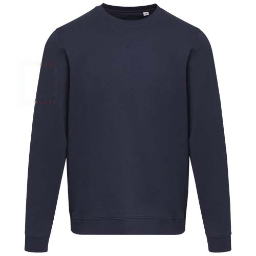 Jasper 280 g/m² unisex OCS gecertificeerde organische gerecyclede trui met ronde hals — drukvlak rechter bicep