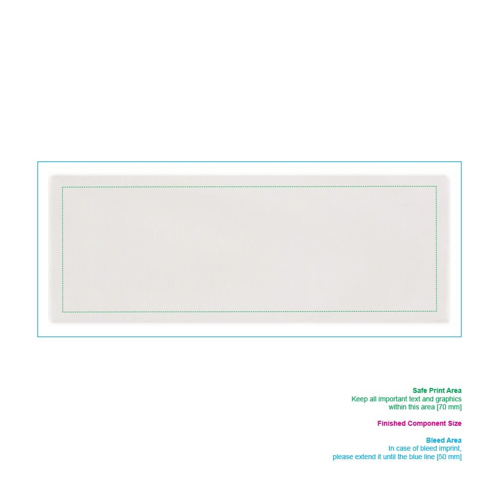 Sneldrogende handdoek R-PET 30 x 80 cm sublimatie — drukvlak gehele voorzijde
