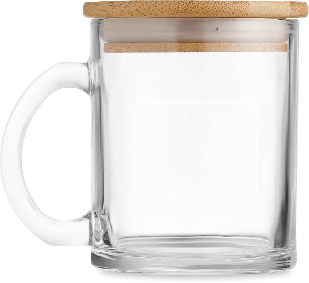 CELESTIAL - Gerecycled glazen mok 300 ml — drukvlak linkshandig