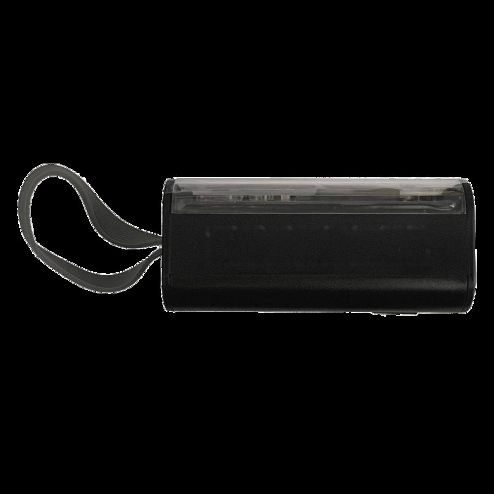 OPEN SOURCE - Powerbank / zaklamp — drukvlak gecentreerd op de linker zijkant
