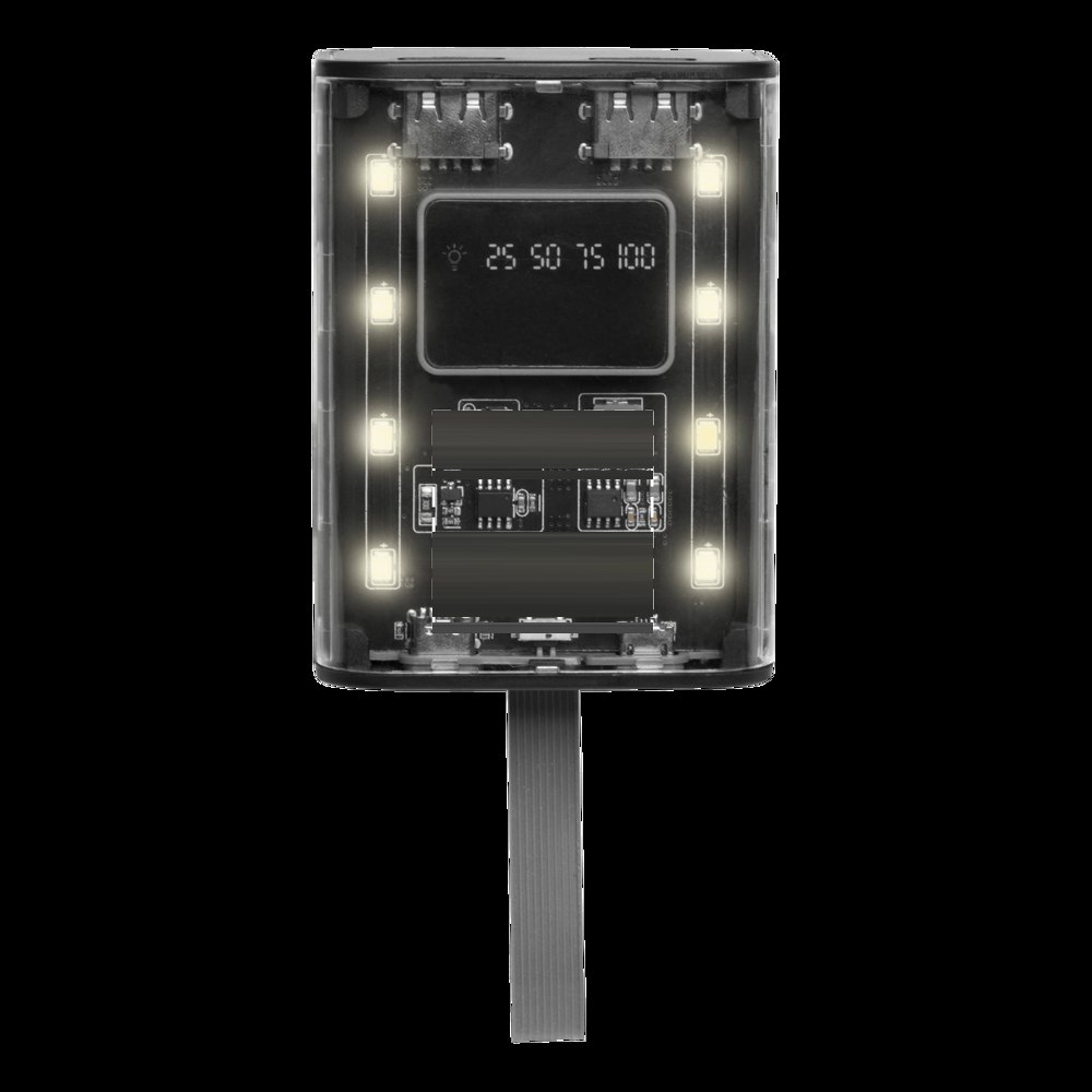 OPEN SOURCE - Powerbank / zaklamp — drukvlak gecentreerd op de voorkant