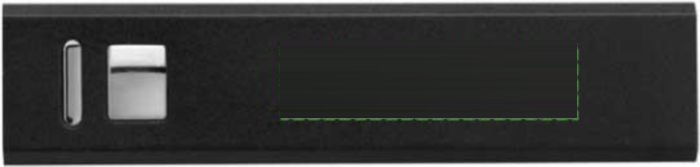 Aluminium powerbank Kathy — drukvlak bovenzijde