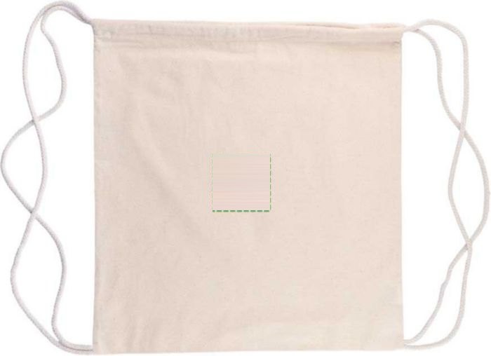Katoen (150 gsm) trekkoord rugtas Georgia — drukvlak achterzijde