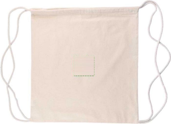 Katoen (150 gsm) trekkoord rugtas Georgia — drukvlak voorzijde