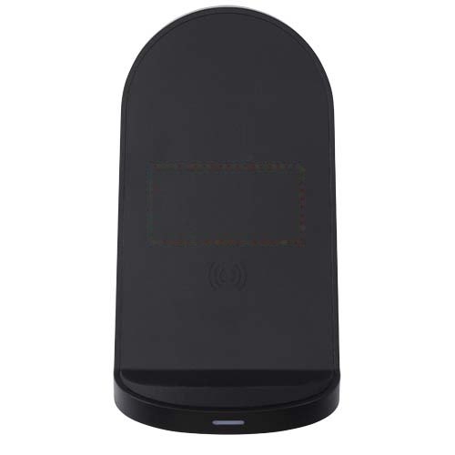 Loop draadloos dual coil laadstation van 15 W van RCS gerecycled plastic — drukvlak voorzijde
