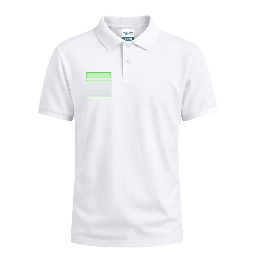 Volwassene Wit T-Shirt Koupan — drukvlak rechterborst