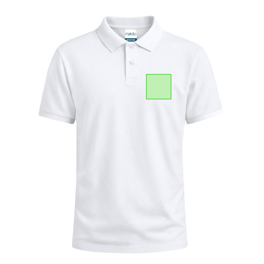 Volwassene Wit T-Shirt Koupan — drukvlak linkerborst