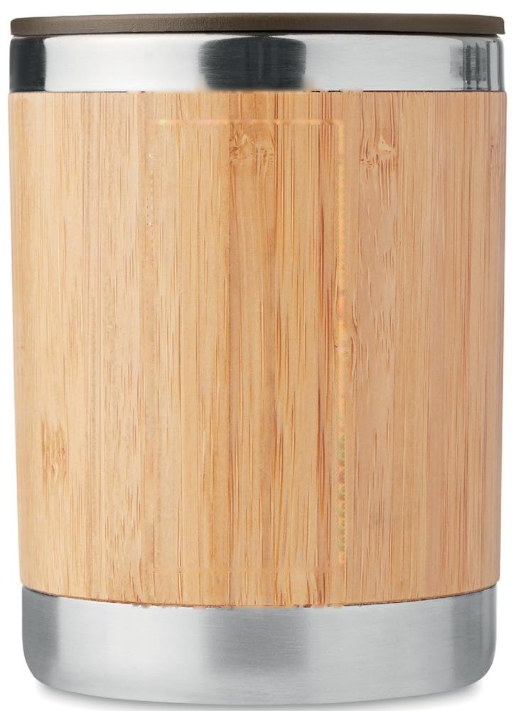 MOKKA - Dubbelwandige drinkbeker 300ml — drukvlak opposite van handvat