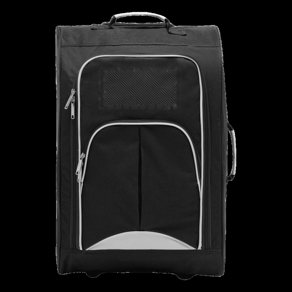 VIENNA - Trolley-boardcase van 600D polyester — drukvlak gecentreerd op groot vak aan de voorkant