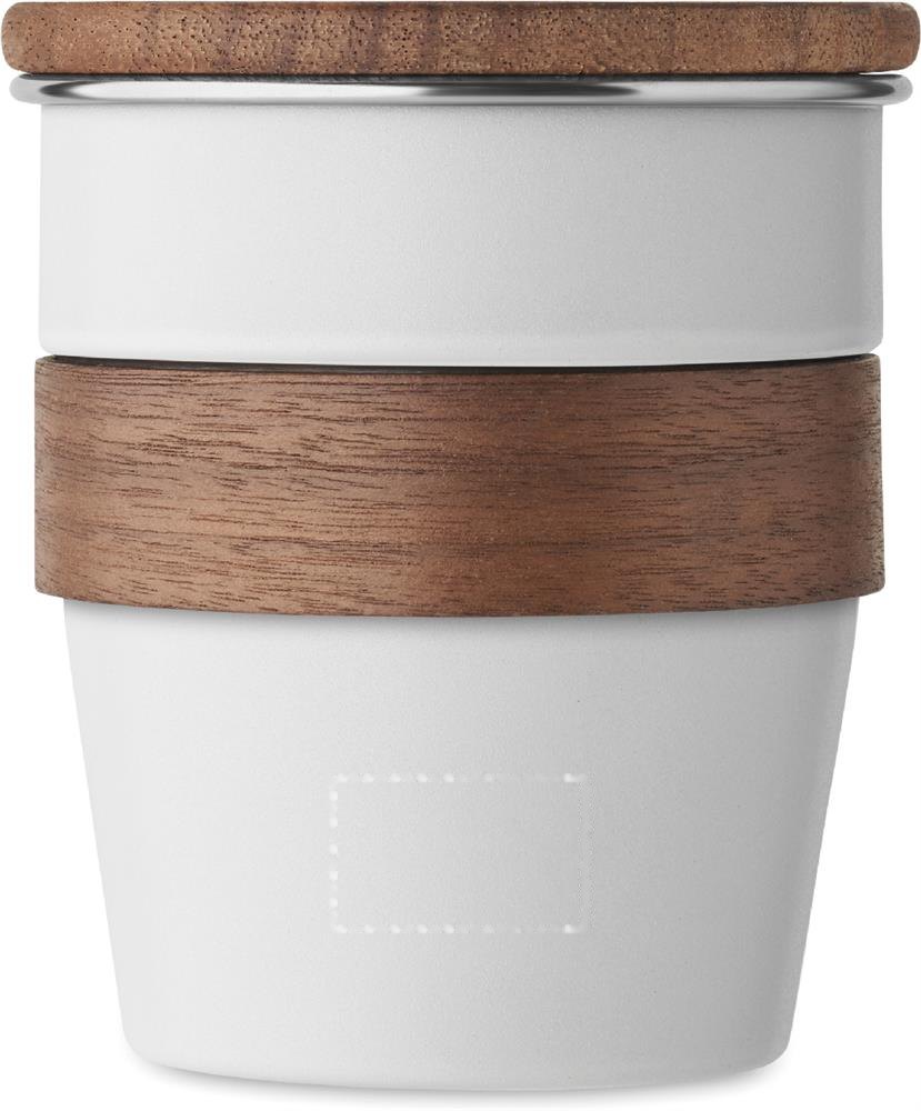 WALNUT - Enkelwandige beker 350ml — drukvlak mok voorzijde onder