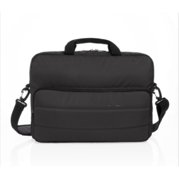 Impact AWARE™ RPET 15,6" laptoptas — drukvlak artikel voorzijde boven