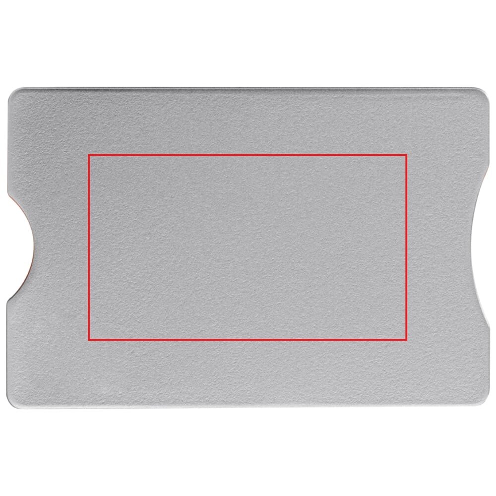 RFID kaarthouder hardcase — drukvlak midden op de achterkant