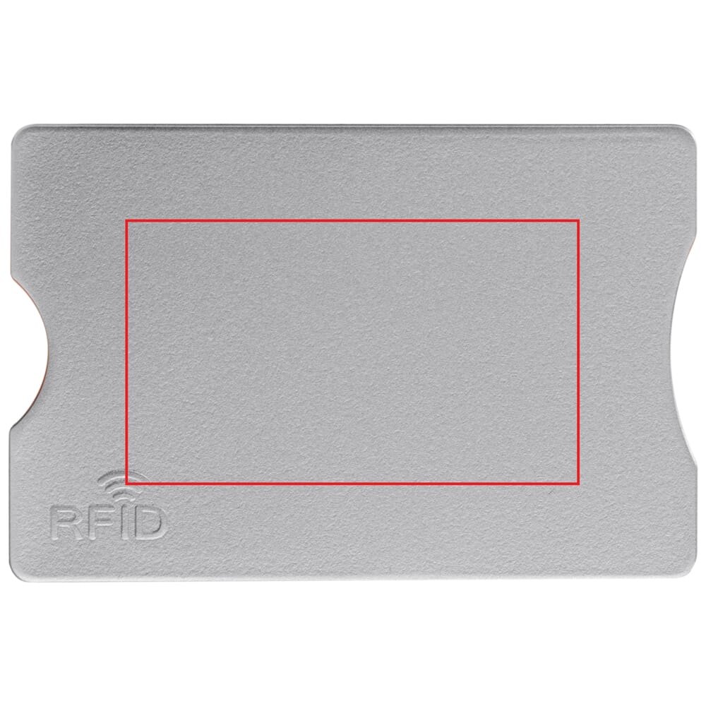 RFID kaarthouder hardcase — drukvlak midden op de voorkant