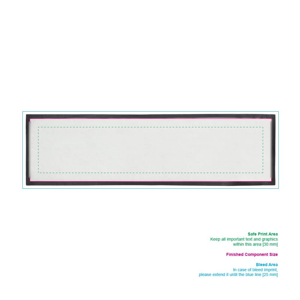 Bar runner sublimatie 88 x 25 cm — drukvlak volledige voorzijde