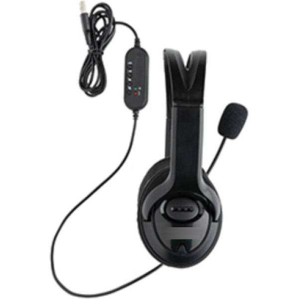 Over ear werk hoofdtelefoon met kabel — drukvlak artikel zijkant rechts