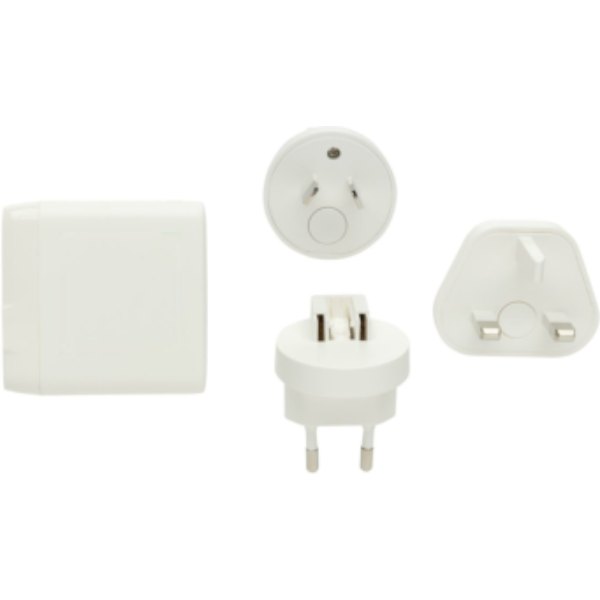 TravelCharge Pro RCS gerecycled plastic reislader met USB-C — drukvlak artikel zijkant links