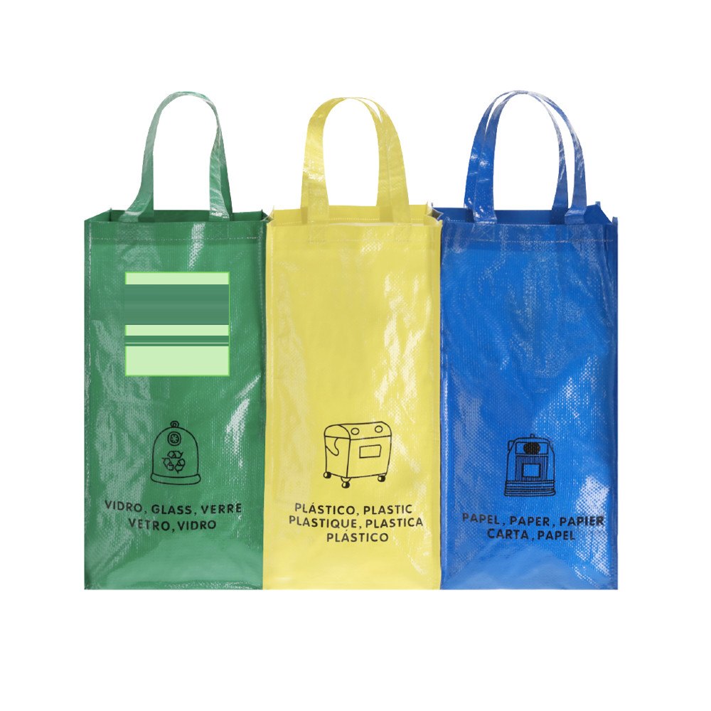 Tassen Set Lopack — drukvlak op de blauwe zak