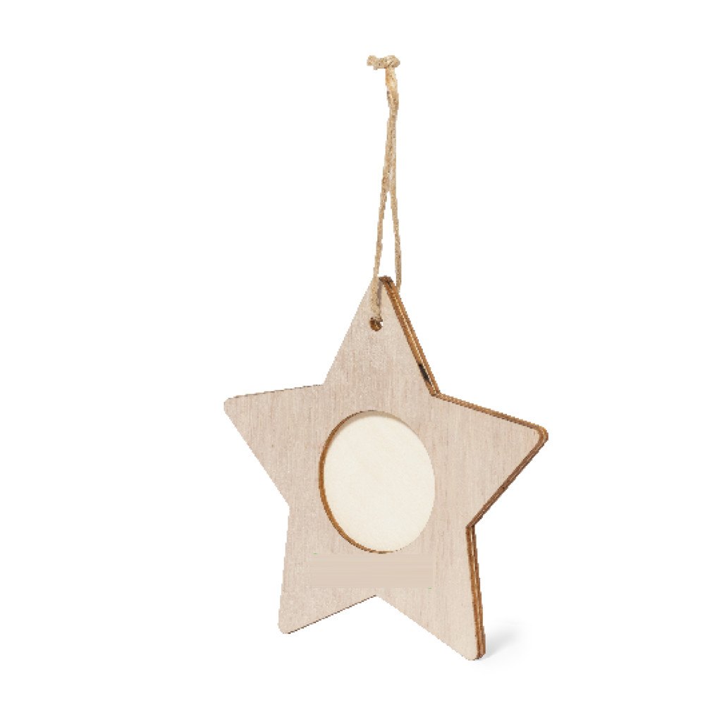 Kerstdecoratie Jorik — drukvlak ster gezicht 1