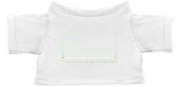 T-shirt voor knuffel Viviana | Katoen — drukvlak achterzijde
