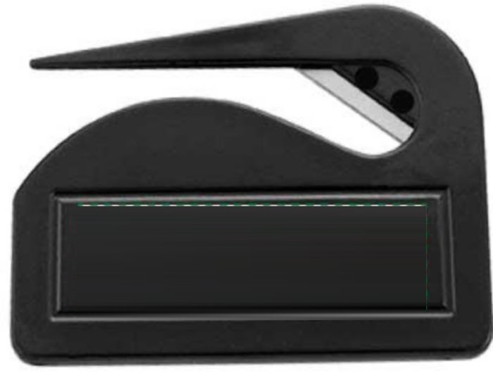 Briefopener Franco | Kunststof en staal — drukvlak voorzijde