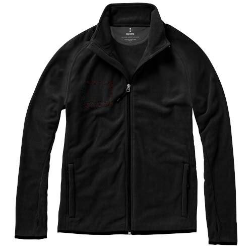 Brossard fleece heren jas met ritssluiting — drukvlak rechter borst