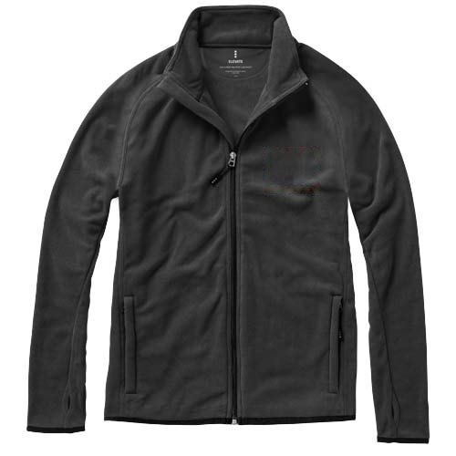 Brossard fleece heren jas met ritssluiting — drukvlak linker borst