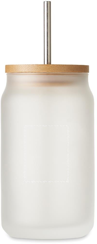 JARBLIM - Sublimatie mason jar 400 ml — drukvlak midden op de voorkant