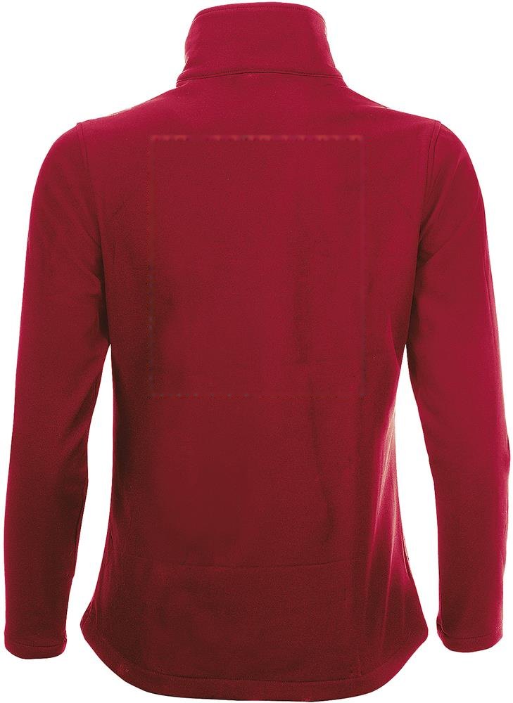 RACE WOMEN - RACE dames shoftshell 280g — drukvlak achterzijde