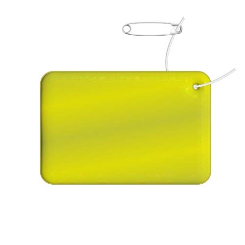 RFX™ H-10 kleine rechthoekige reflecterende TPU hanger — drukvlak voorkant (op reflecterende laag)