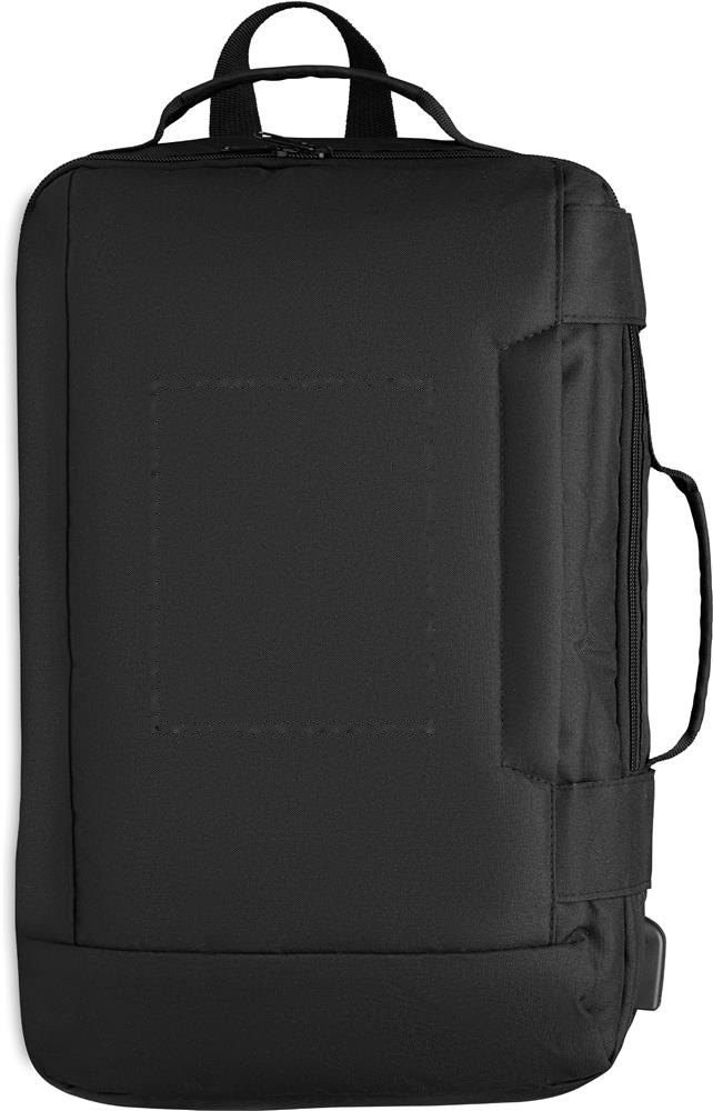 SINGAPORE - 300D RPET laptop rugzak — drukvlak voorzijde vak t 1