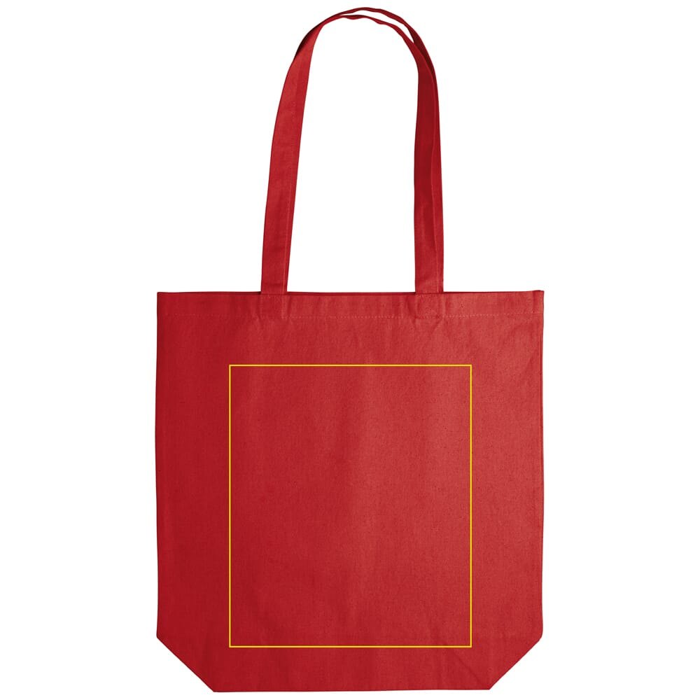 Schoudertas canvas OEKO-TEX® 270g/m² 42x12x43cm — drukvlak midden voorzijde